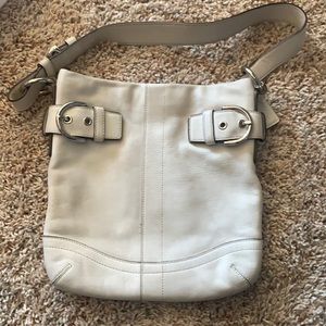 Coach light gray purse